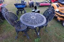 Aluminum table and 2 chairs