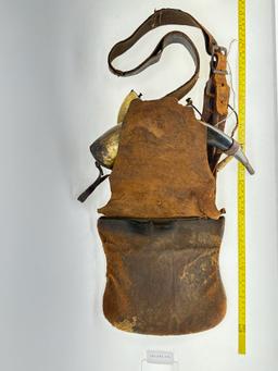 Attributed Bedford County, PA Double Pocket Bag with Original Horn (00G.BAG.014)