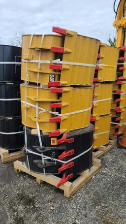 CASE580 HD Bucket 600mm wide, J200 adapter & rock teeth(1U3202RC) * 4, without pins, with side