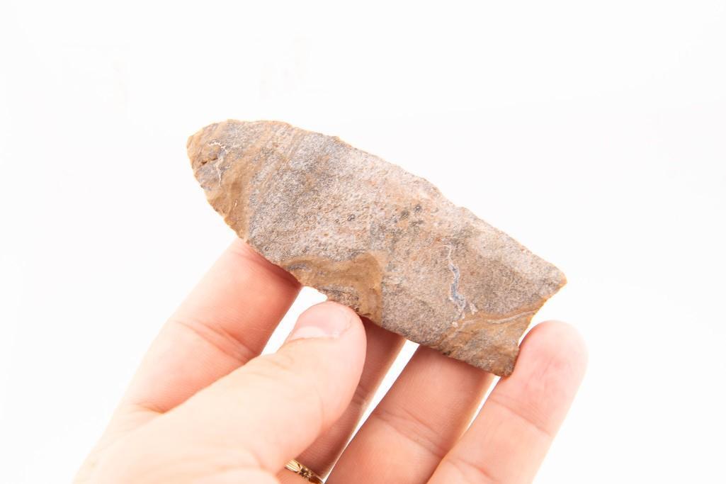 A 3-1/4" Clovis Point Made of River Cobble Chert *Partain COA*.