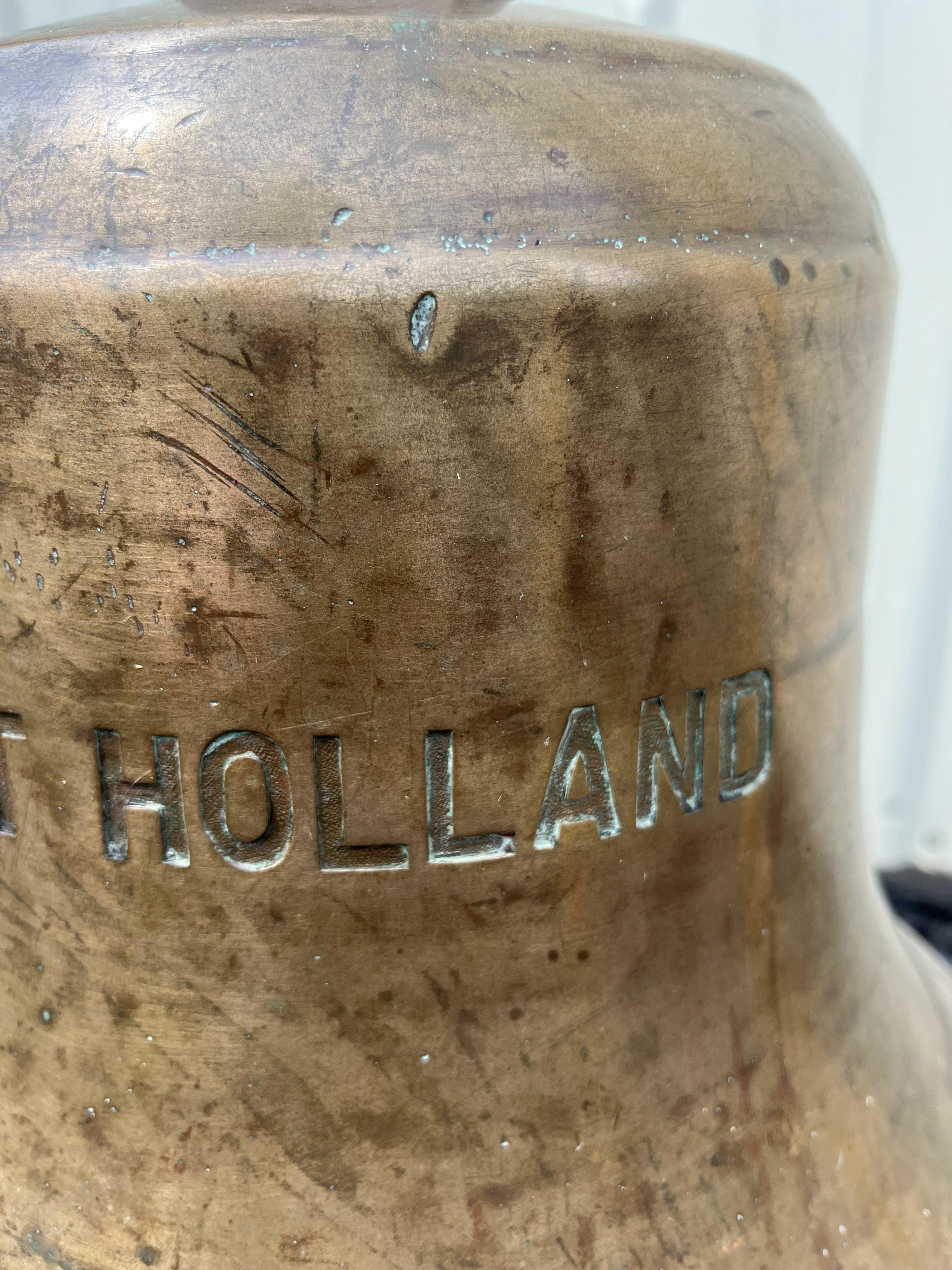 Staat Holland Brass Ship Bell With Clapper