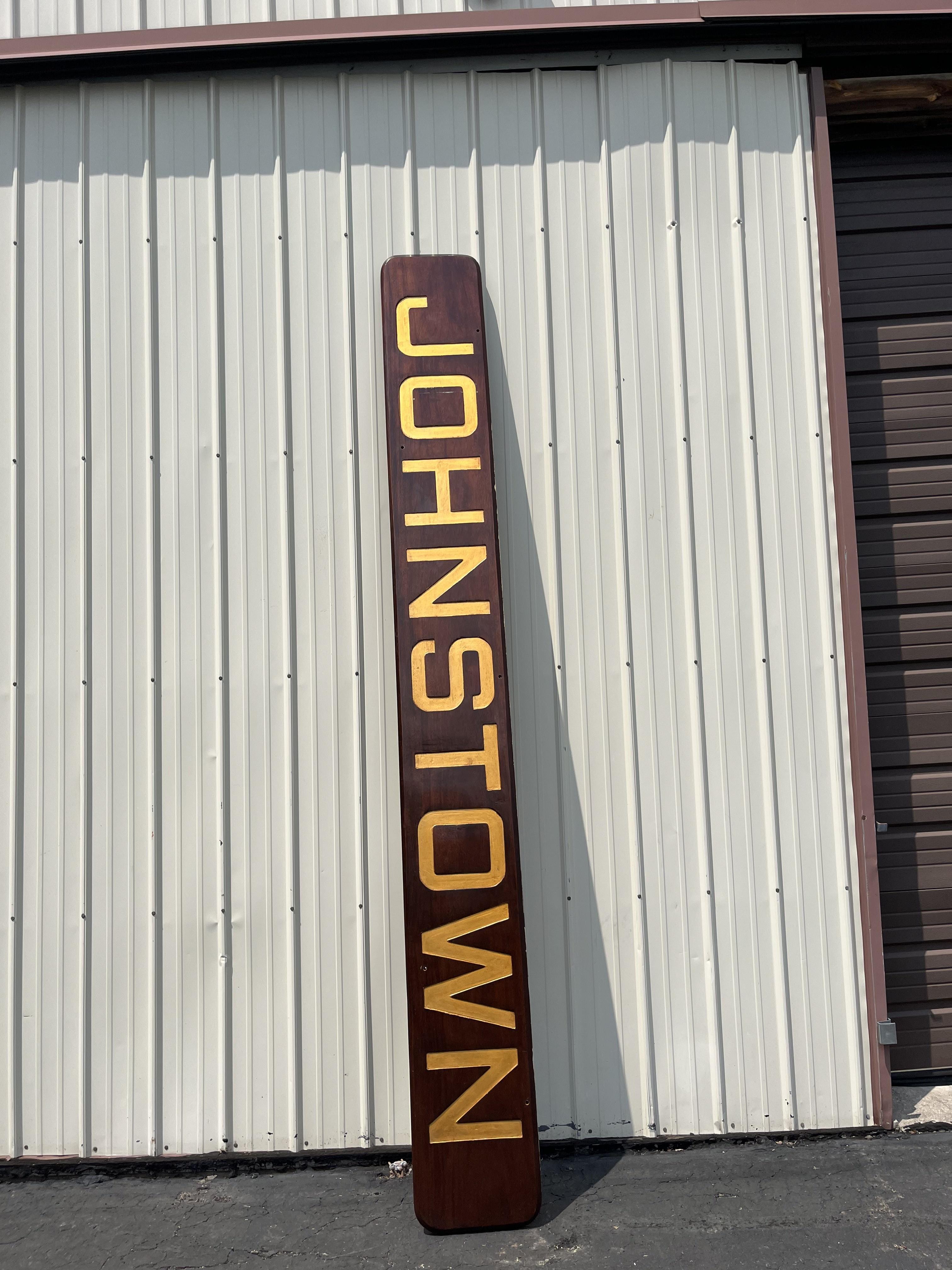 Johnstown Great Lakes Freighter Name Board Sign-1 Of 2