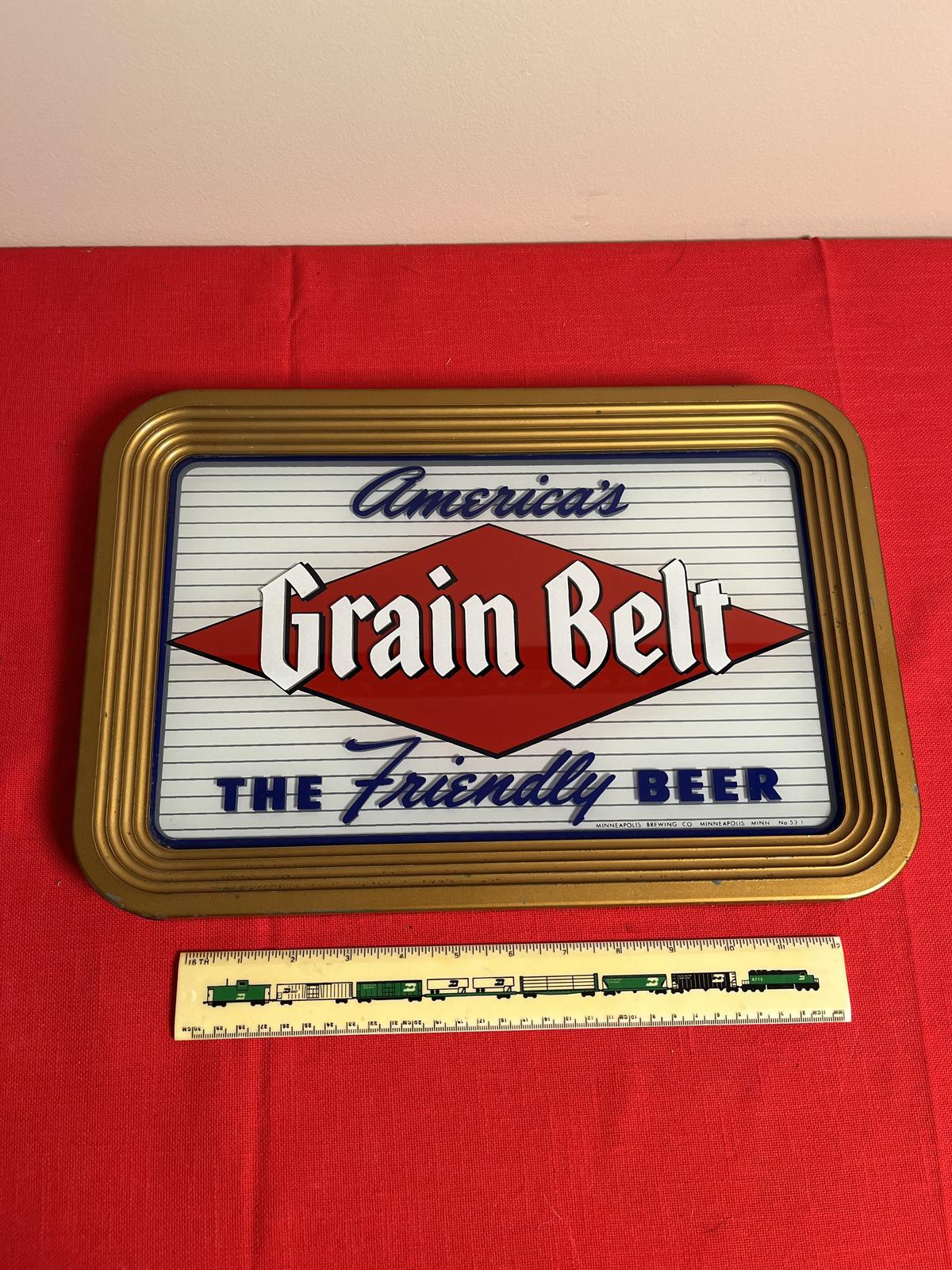 Grainbelt Beer Reverse Glass Sign-No. 531