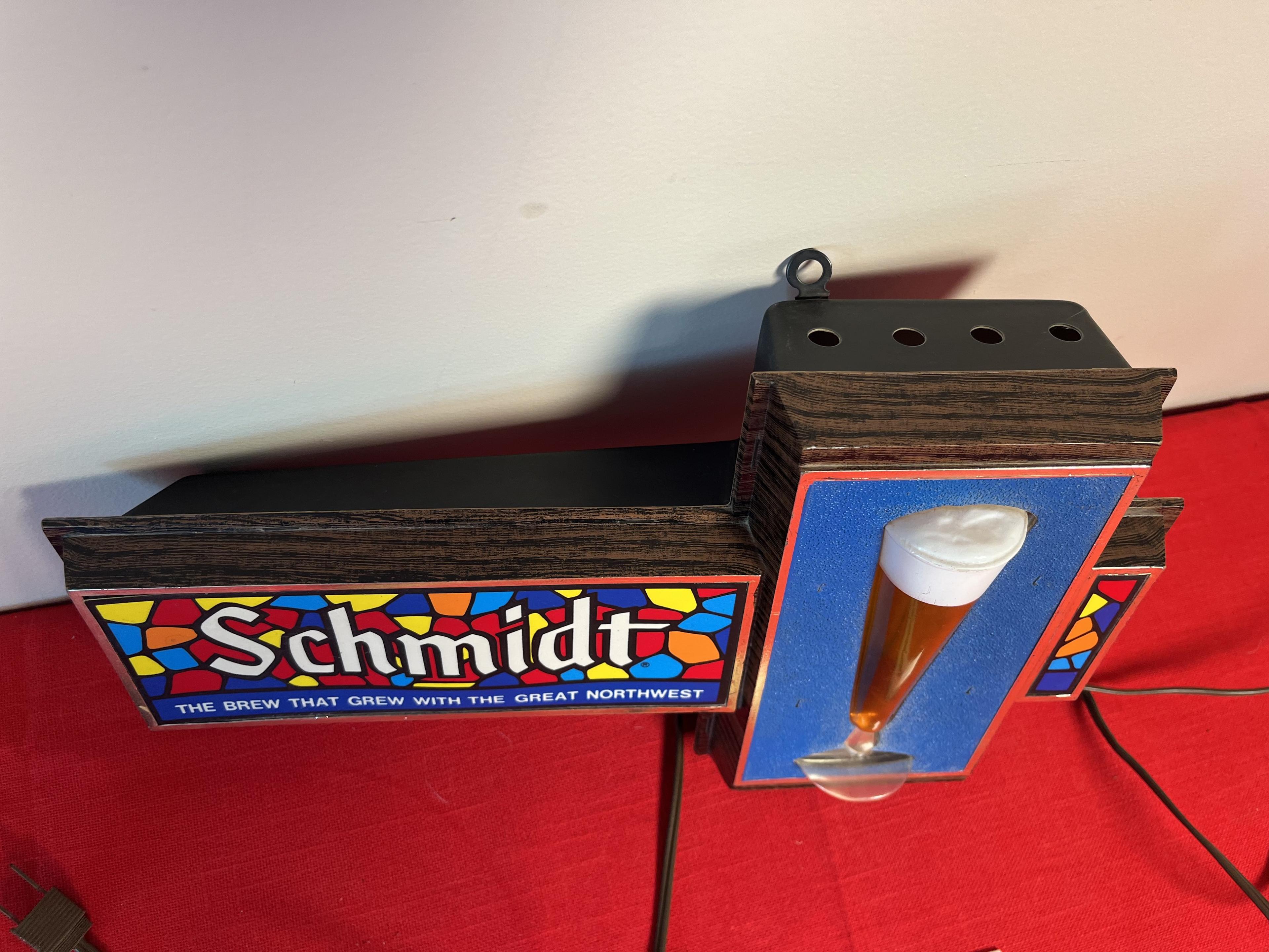 Schmidt Beer Bubbler Lighted Sign