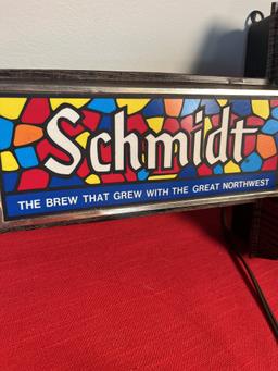 Schmidt Beer Bubbler Lighted Sign