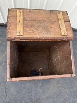 19th Century Punched Tin Vegetable Bin