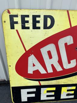 Arcady Feeds Metal Sign