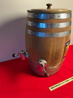 Dads Root Beer Wood Double Spout Soda Barrel