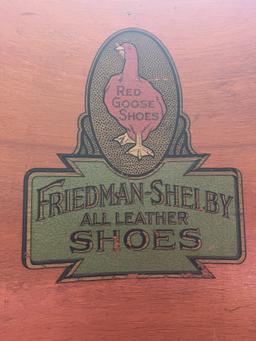 Red Goose Shoes-Three Seat Shoe Advertising Bench