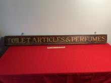 Toilet & Perfumes Wood Trade Sign