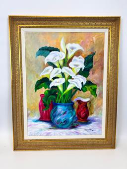 Large O/C Ma.Ysabel Maciel Washer Calla Liliies