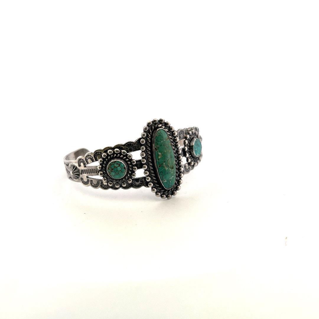 Fred Harvey Era Cuff Sterling Turquoise