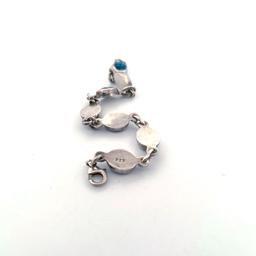 Sterling Bracelet w/blue stones