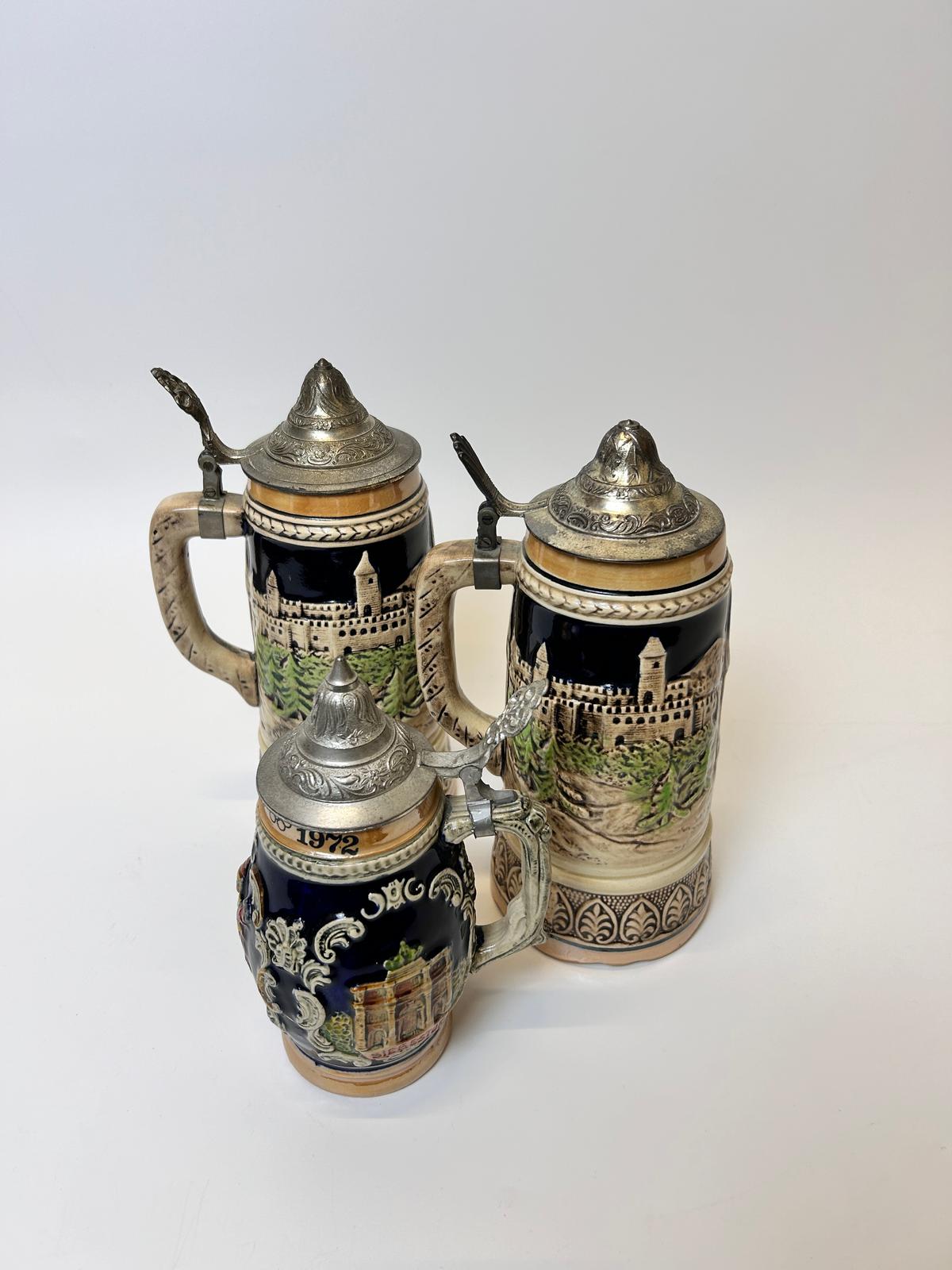 3 Beer Steins- 2 musical