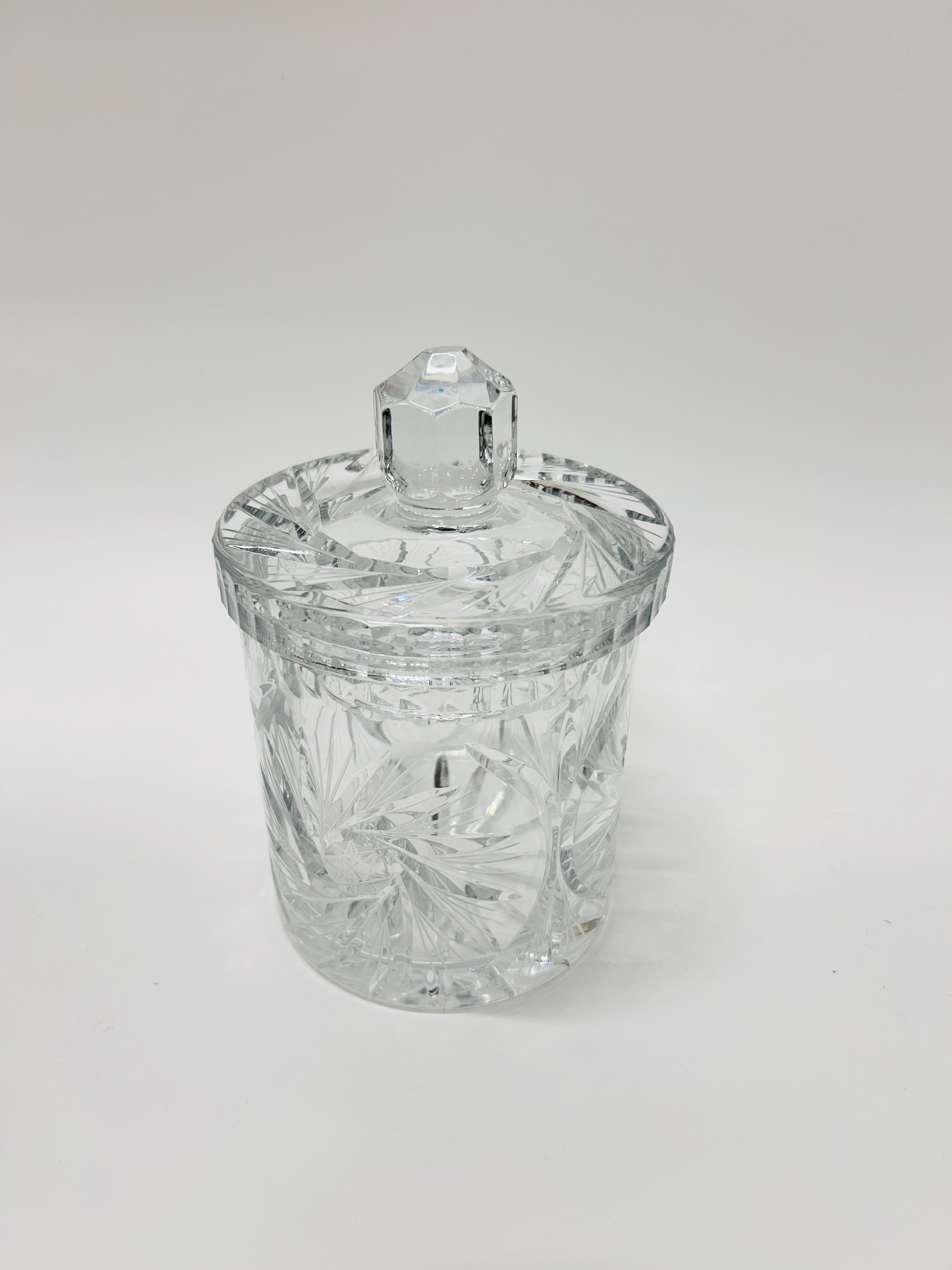 Cut Crystal Candy dish with lid