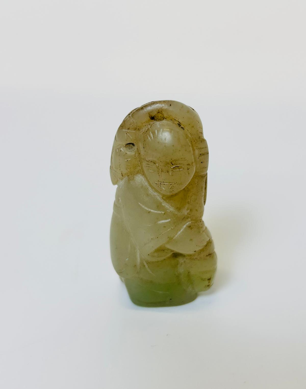 Chinese carved Jade Scholar
