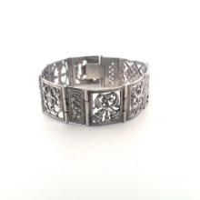 800 Silver Vintage Bracelet Panels Gothic