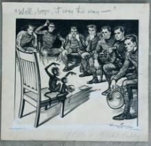 1959 Burris Jenkins Jr. Original Political Cartoon "Well, Boys, it was-this Way."