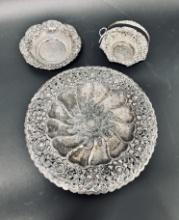 (3) Vintage 800 Silver Repousse Indonesian Javanese/Dutch items