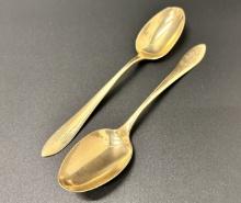 (2) 14K Gold Spoons