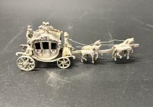 Articulated Sterling Horse and Carriage