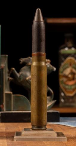 Vintage Trench Art "Bullet" Tabletop Lighter with Stand