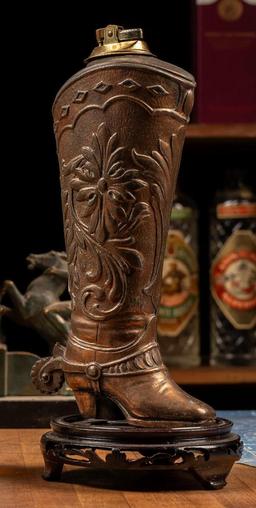 Massive Figural Boot Tabletop Lighter