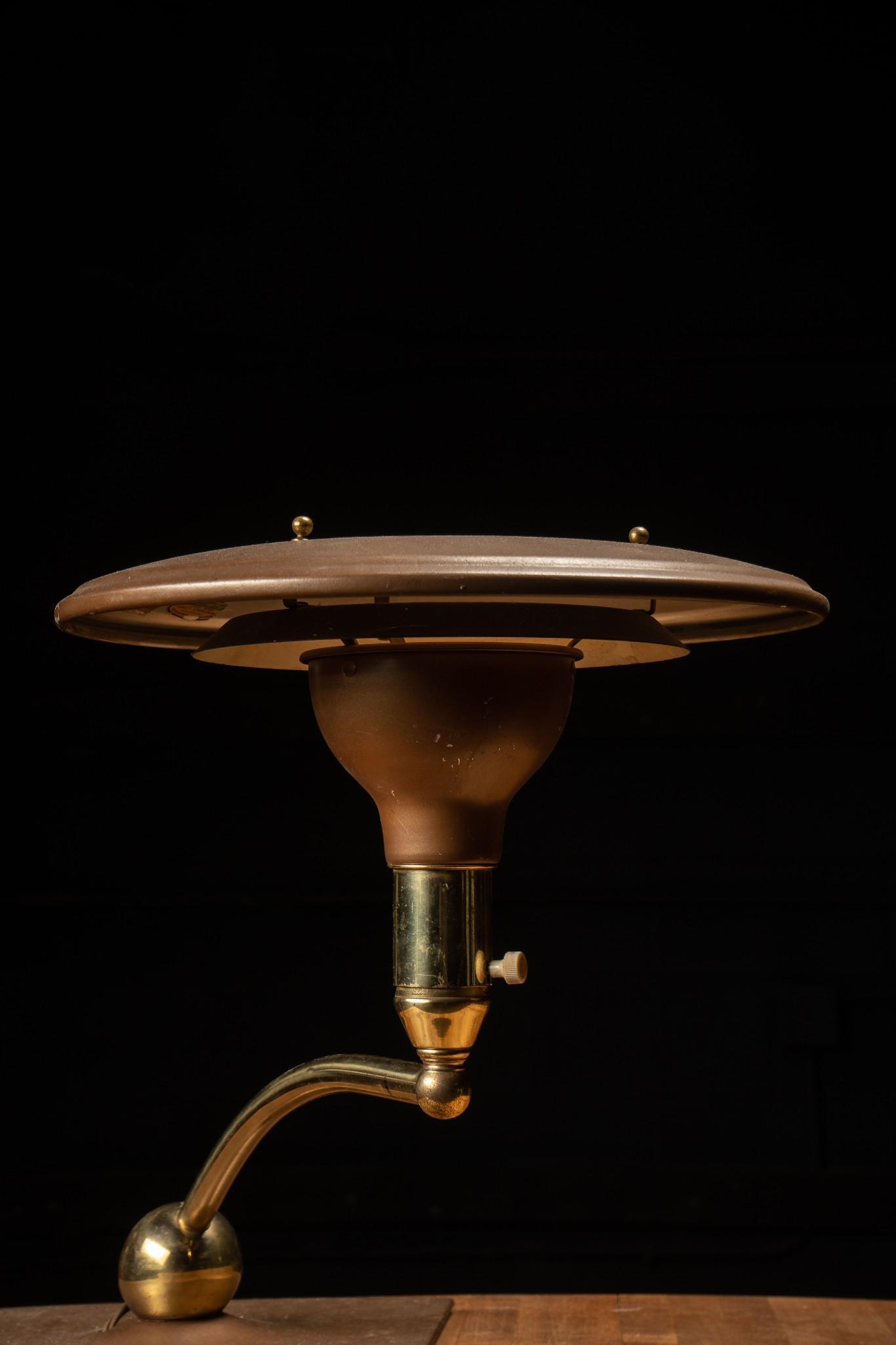 Vintage Saucer Lamp by MG Wheeler