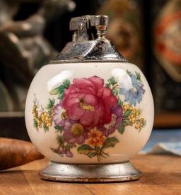 Vintage Hand Paint Porcelain Ball Lighter