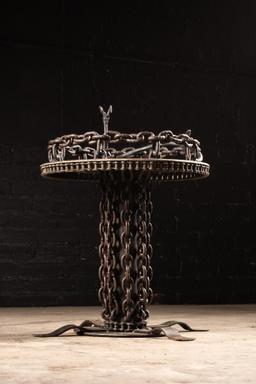 Hand Forged Table with Devil Cigar Holder