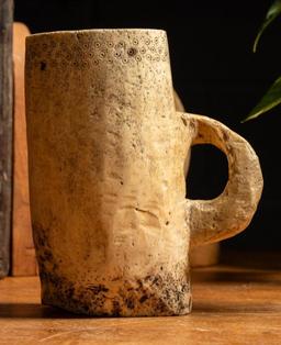 Vintage Carved Bone Stein