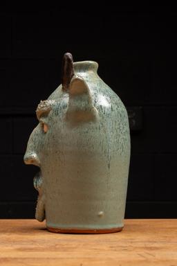 Blue Devil Glazeware Face Jug by Billy Joe Craven