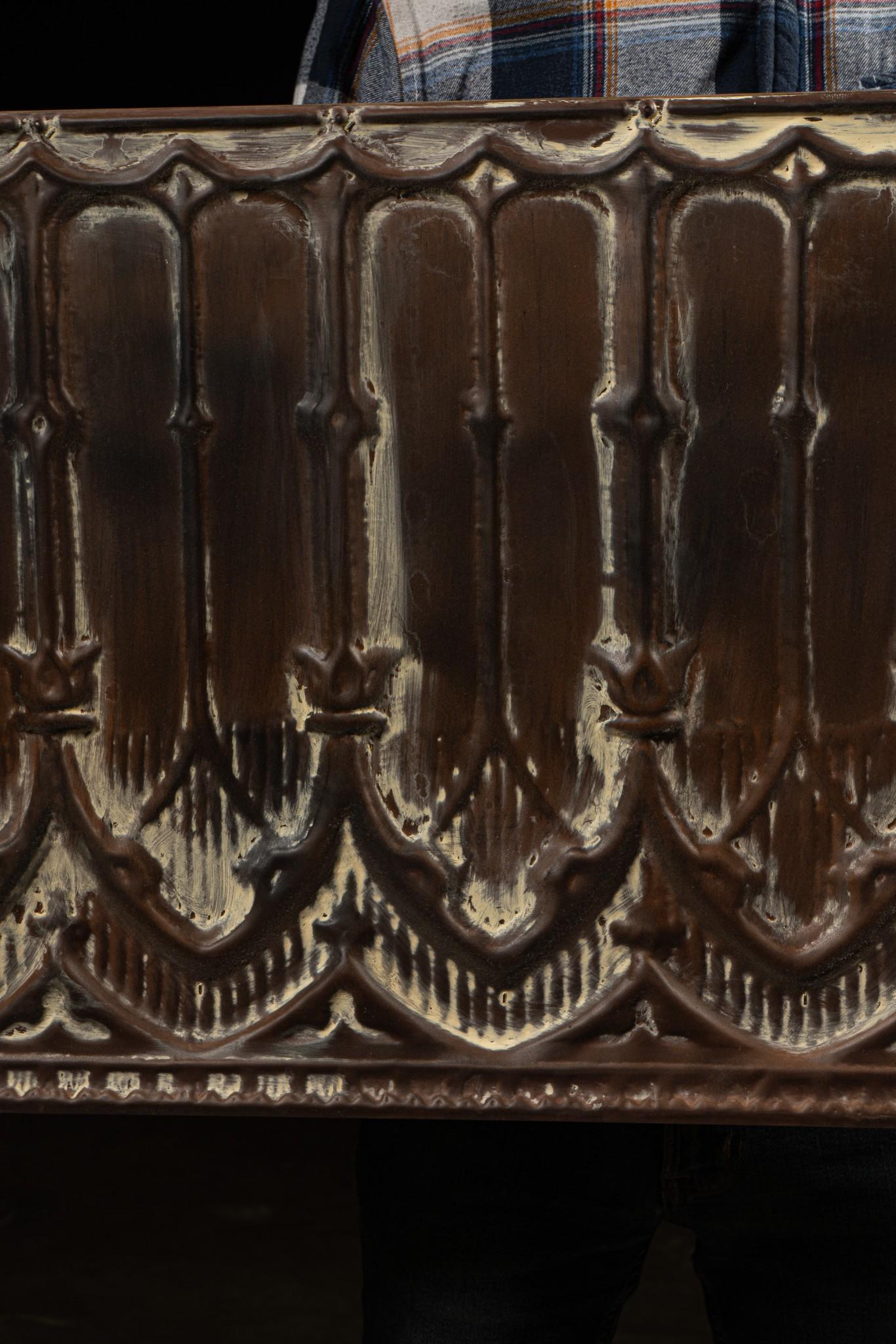 Mounted Embossed Tin Wall Panel