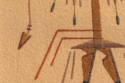 Abstract Native American Illustration On Sandpaper