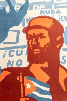 1962 Lithographic Socialism Poster - Cuba Is Not Alone