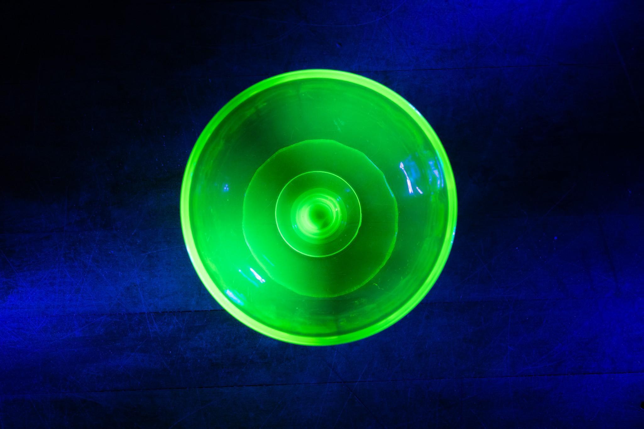 Antique Uranium Glass Chalice