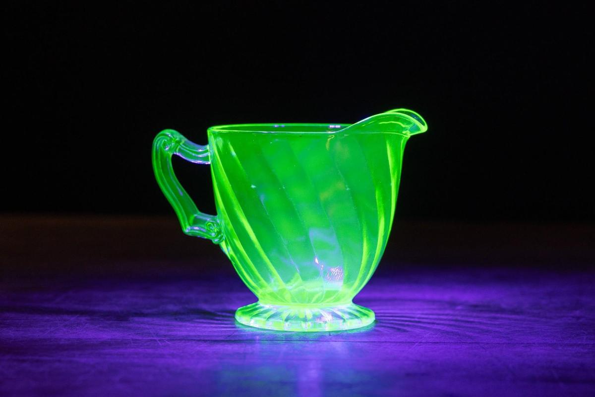 Antique Uranium Glass Creamer