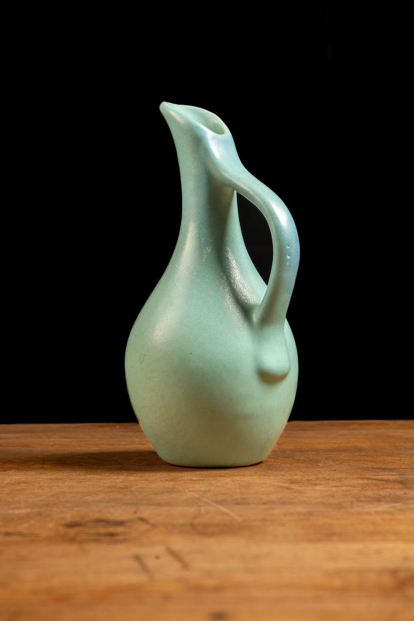 Small Van Briggle Pitcher in Robins Egg Blue