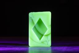Uranium Glass Ace of Diamonds Ashtray