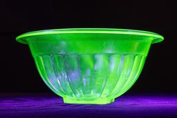 Antique Uranium Glass Mixing Bowl