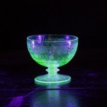 Antique Uranium Glass Parfait Cup 2