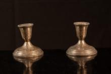Sterling Silver Candlestick Pair 2