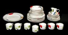 Post Modern Pop Art c. 1980 Memphis Dinner Service Set