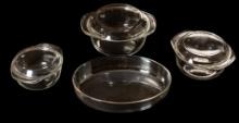 Set of 4 Vintage Arcopal Glass Serving Dishes