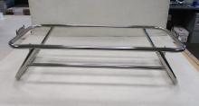 Swing back boat cooler seat frame, stainless steel