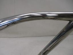 Swing back boat cooler seat frame, stainless steel