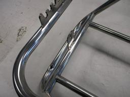 Swing back boat cooler seat frame, stainless steel