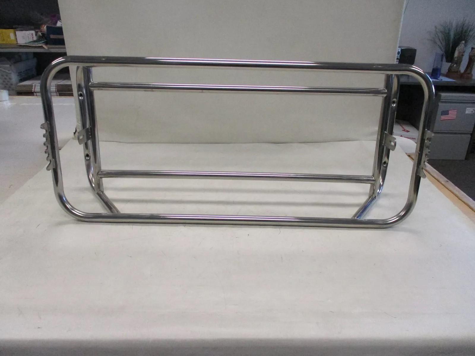 Swing back boat cooler seat frame, stainless steel