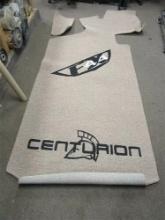 Ski Centurion F44 rubber cushioned carpet with cutouts and small rug