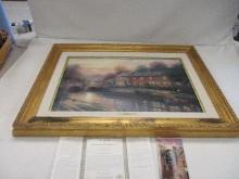 Thomas Kinkade Lamplight Inn limited edition canvas framed painting